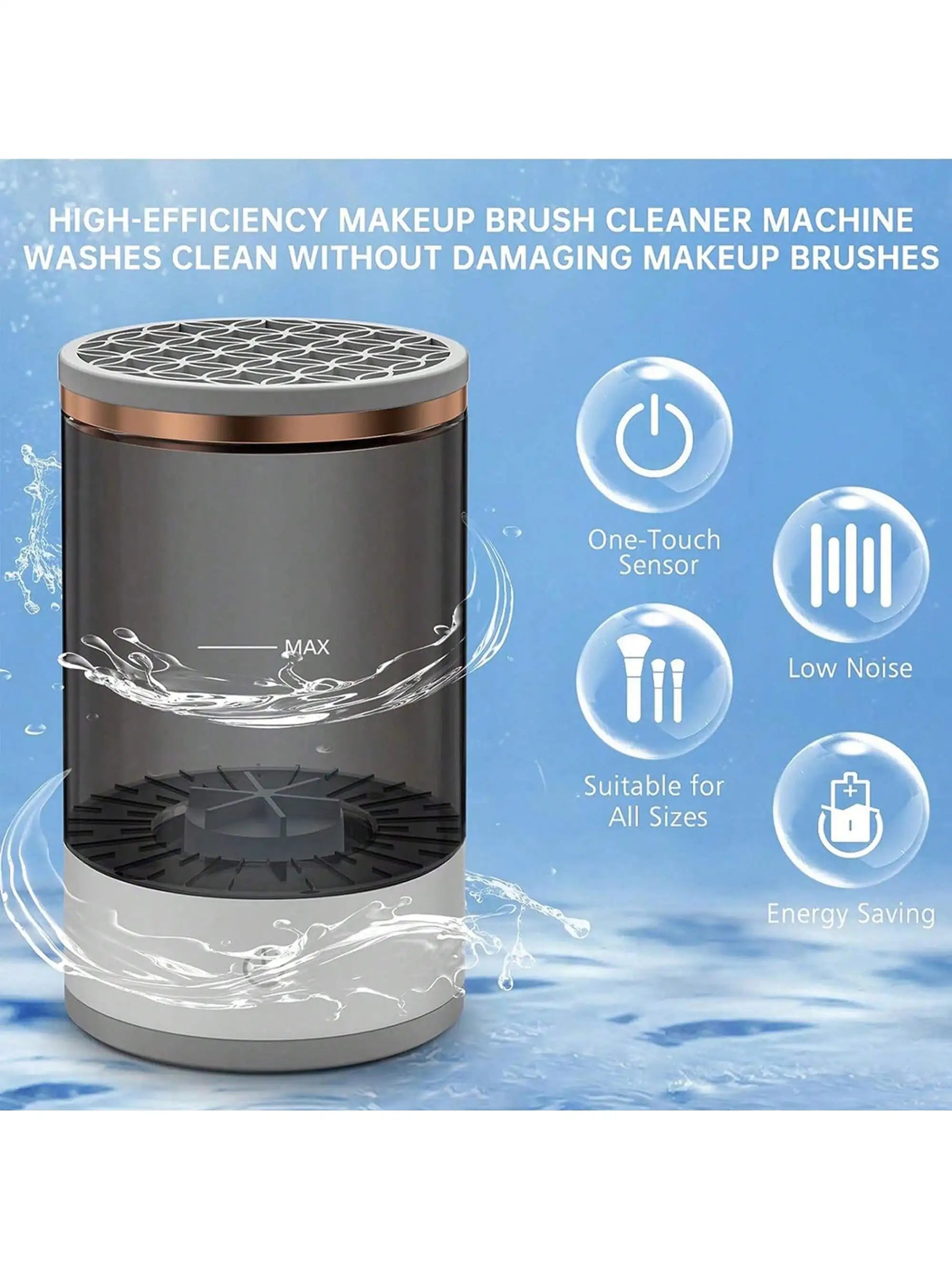 Automatic Makeup Brush Cleaner