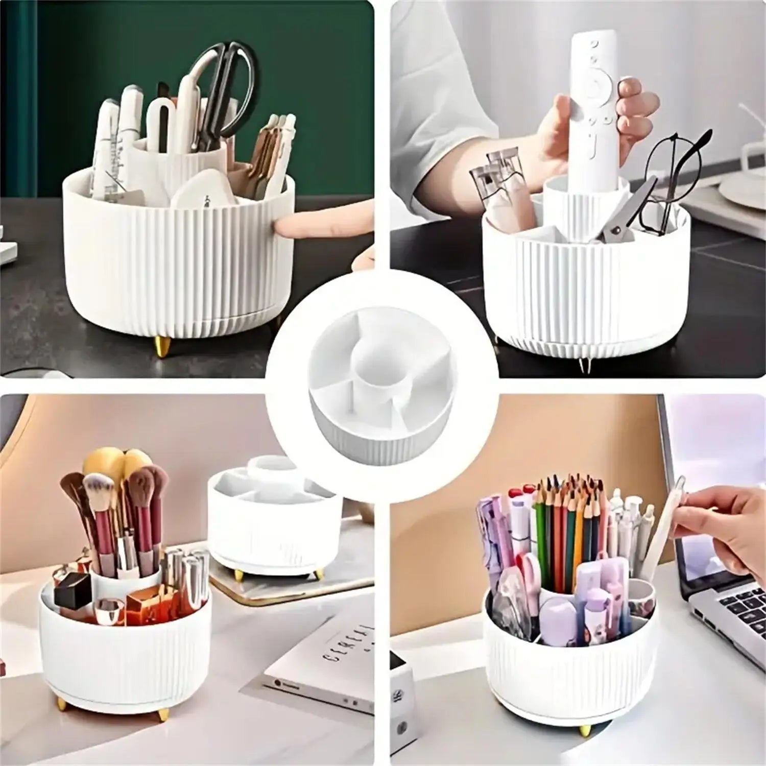 360° Rotating Makeup Organizer – Cosmetic Storage