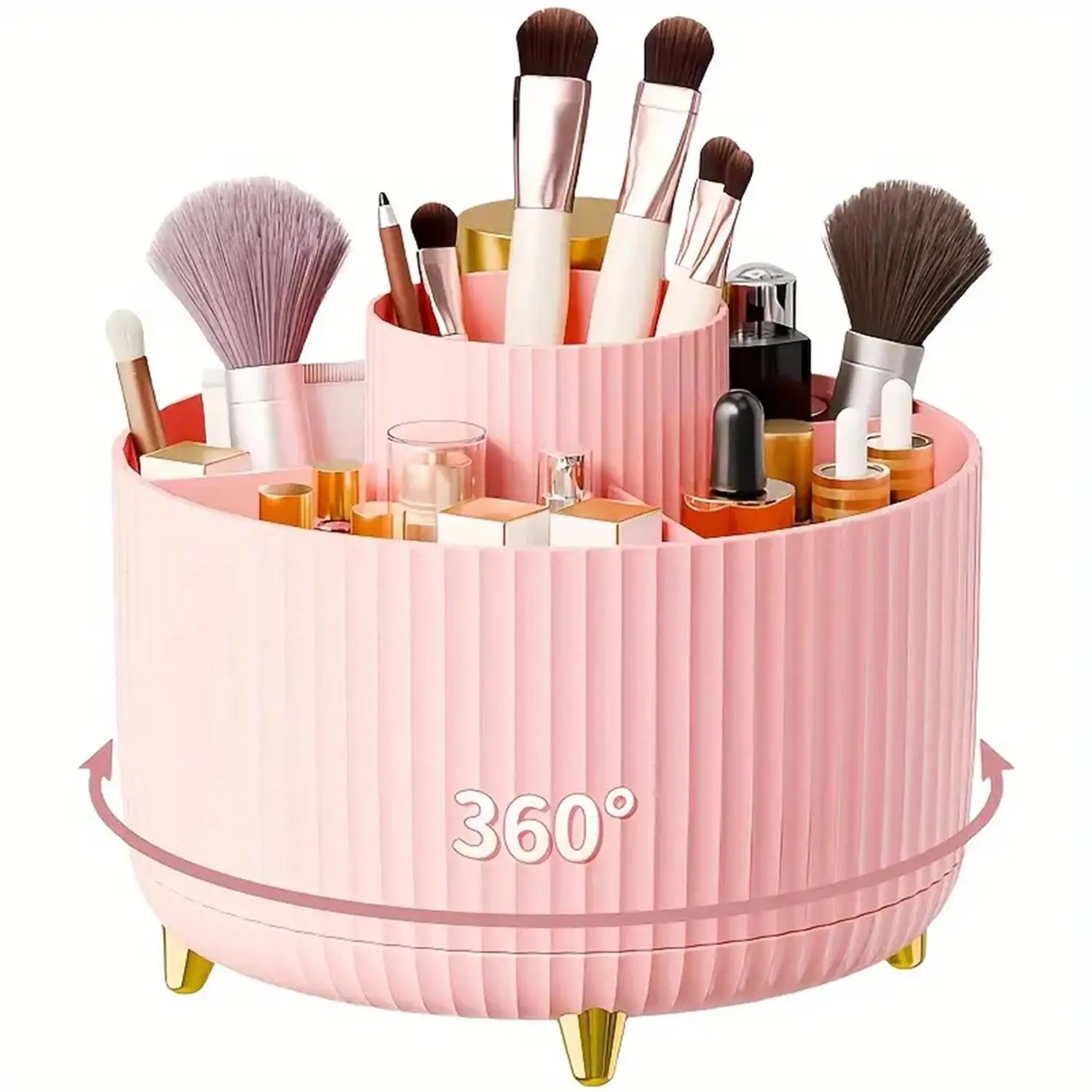 360° Rotating Makeup Organizer – Cosmetic Storage